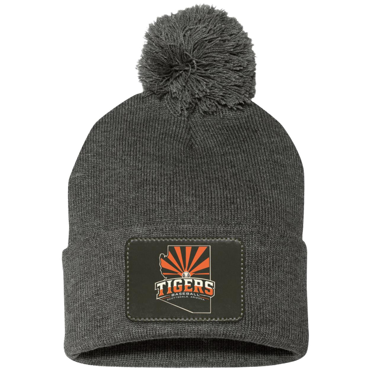 Tigers Baseball Pom Pom Knit Cap - Patch