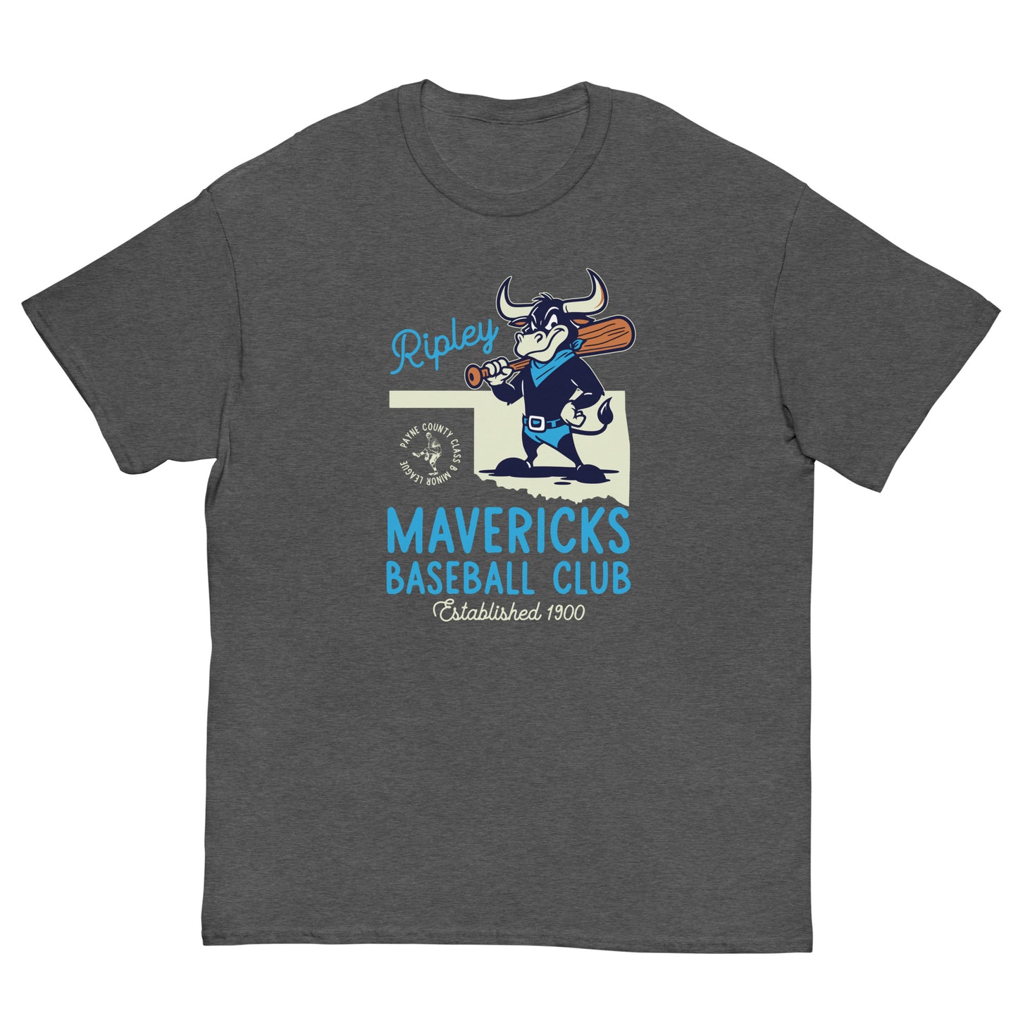 Men's Ripley Mavericks Minor League Baseball Team-Basic Classic Tee