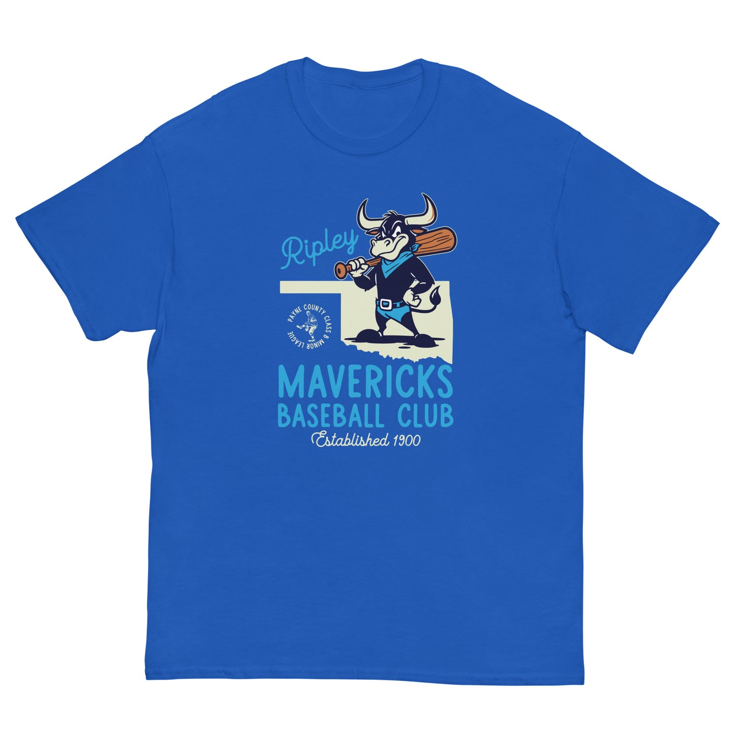 Men's Ripley Mavericks Minor League Baseball Team-Basic Classic Tee