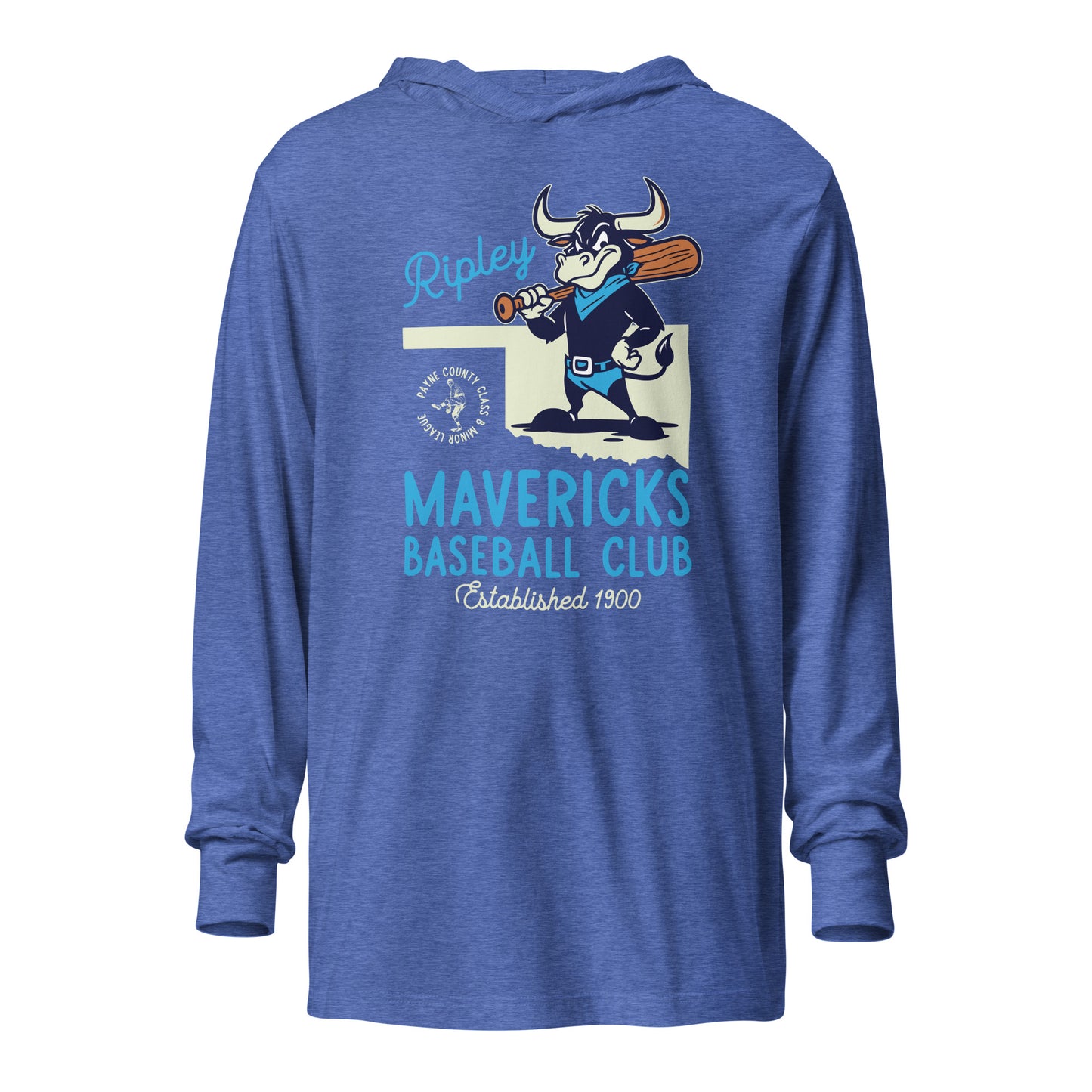 Ripley Mavericks Minor League Baseball Team-Unisex Hooded long-sleeve tee