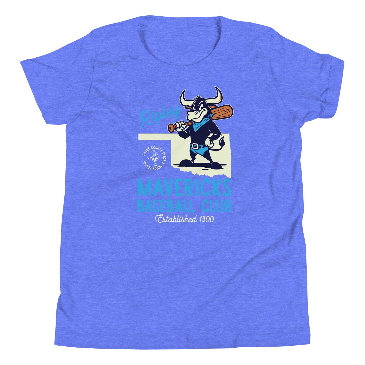 Ripley Mavericks Minor League Baseball Team- Luxury Youth Short Sleeve T-Shirt