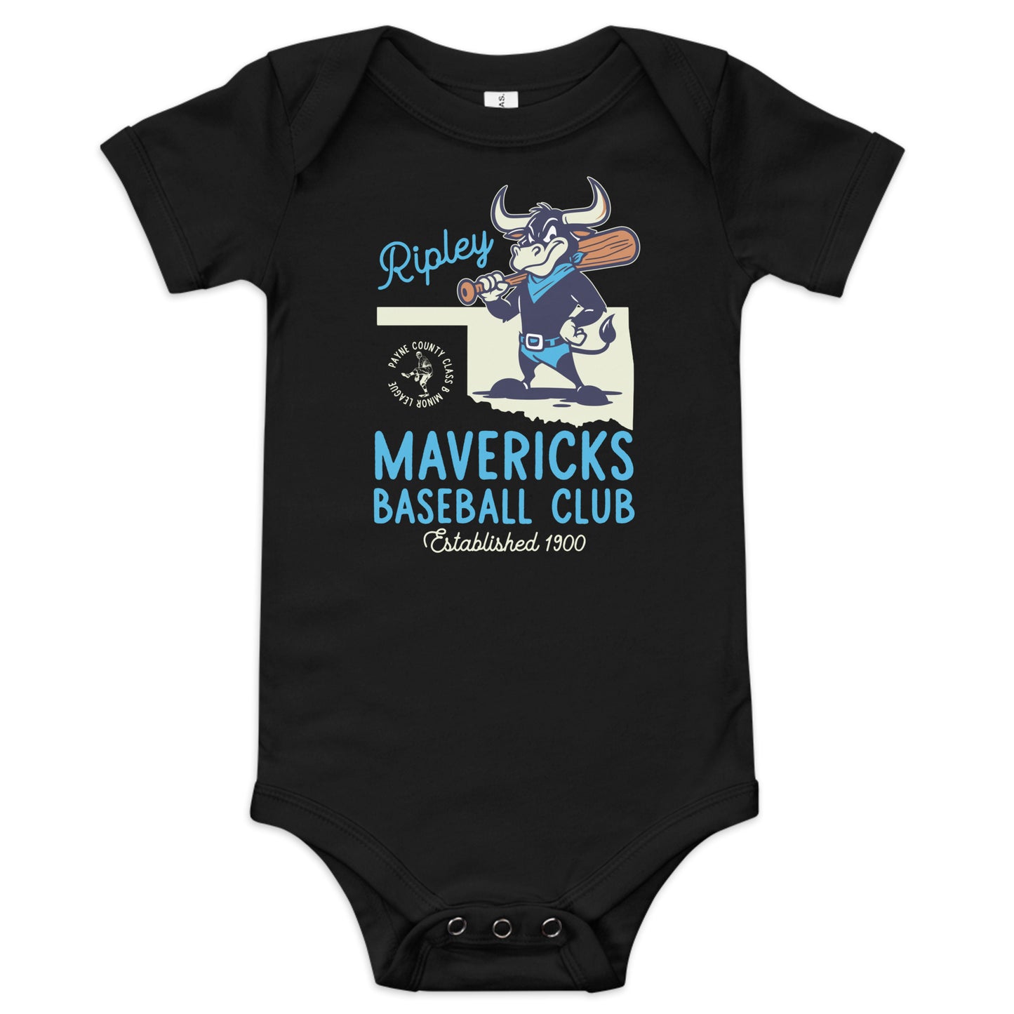 Ripley Mavericks Minor League Baseball Team-Baby short sleeve one piece