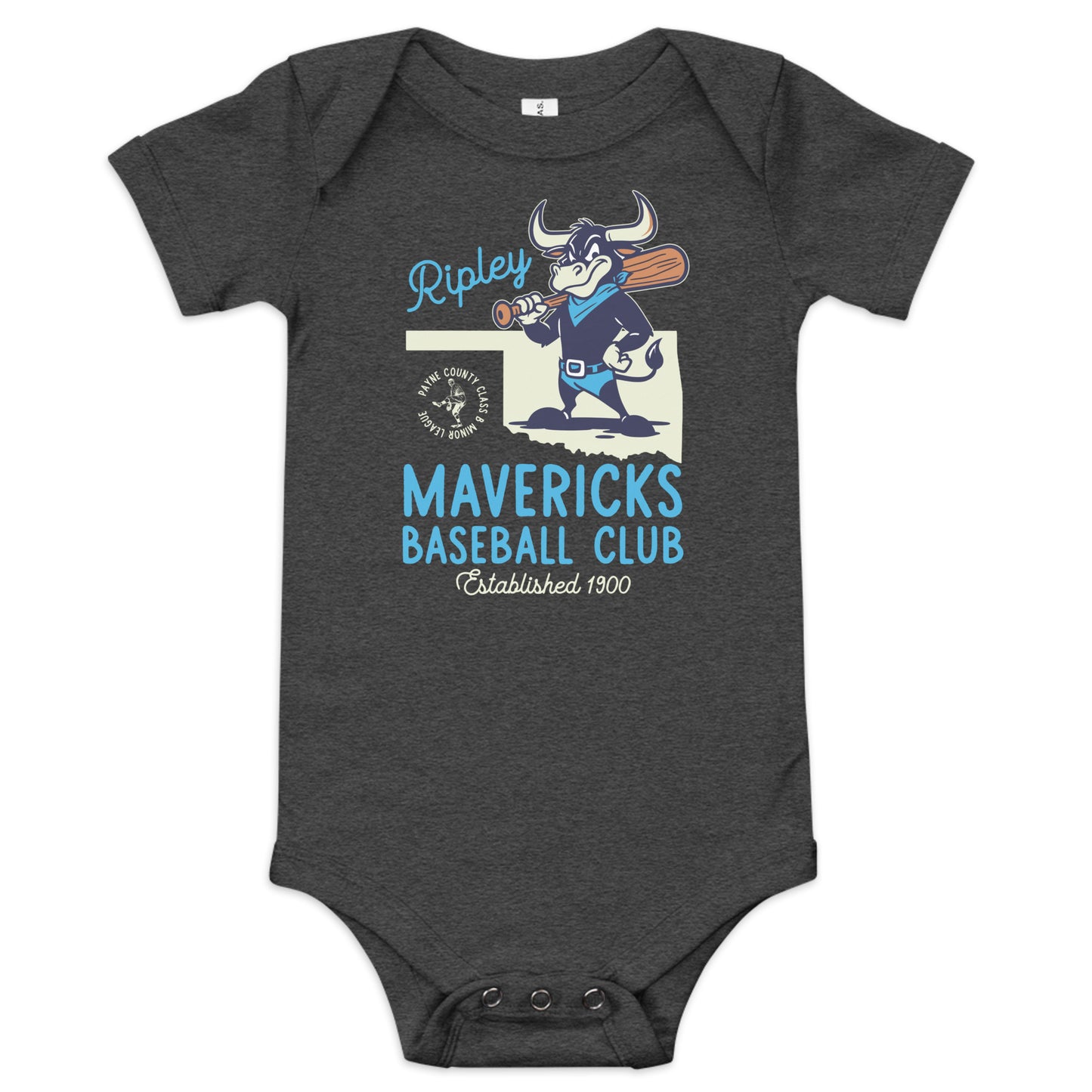 Ripley Mavericks Minor League Baseball Team-Baby short sleeve one piece