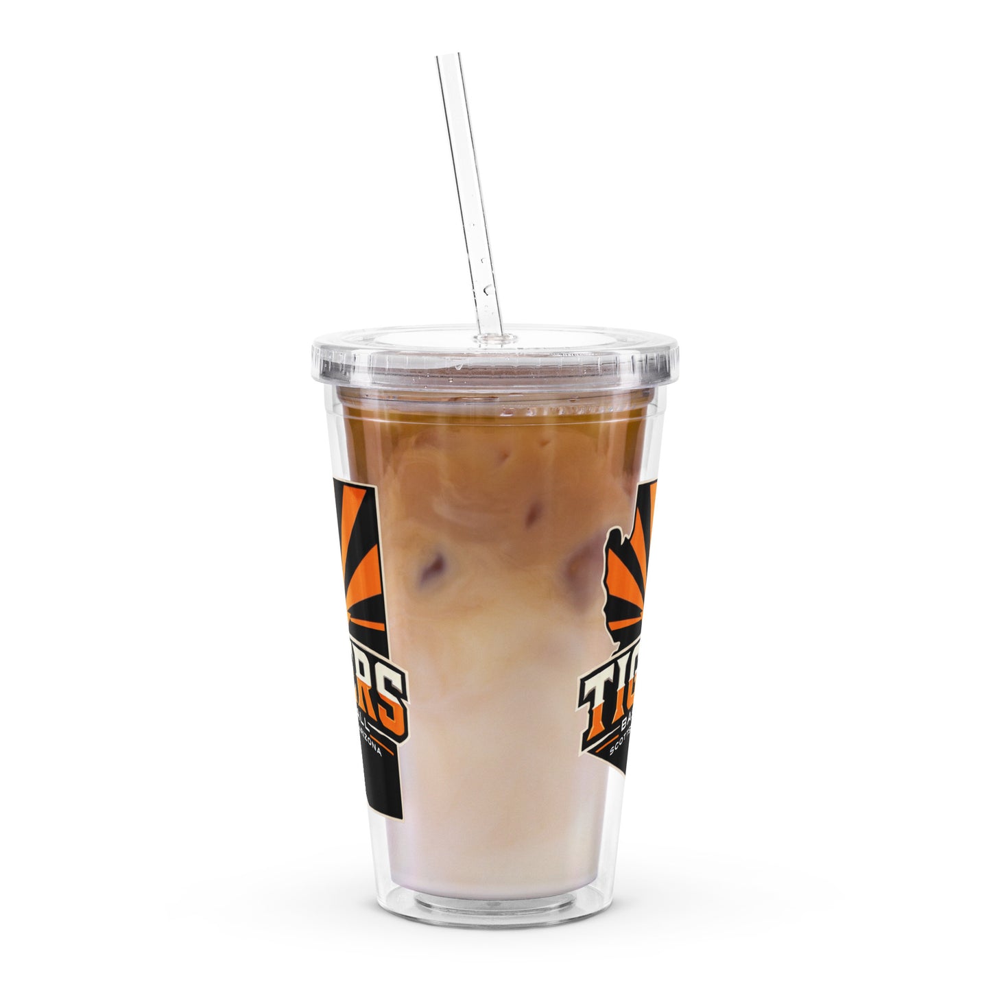 Tigers Baseball Clear Plastic Tumbler