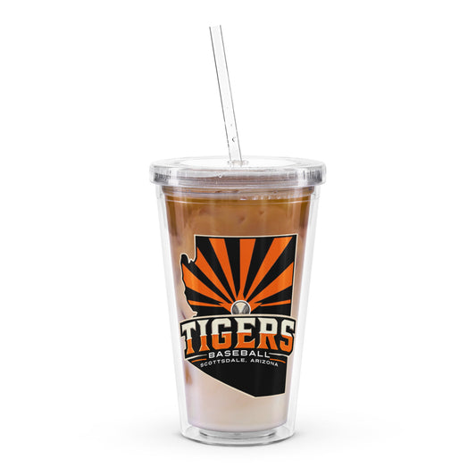 Tigers Baseball Clear Plastic Tumbler