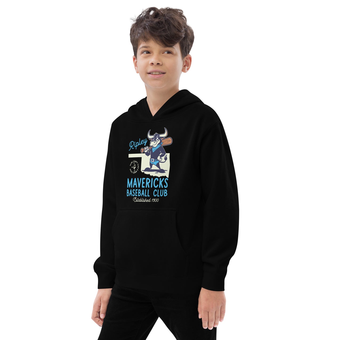 Ripley Mavericks Minor League Baseball Team-Luxury Kids fleece hoodie