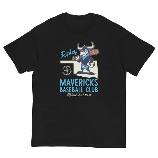 Men's Ripley Mavericks Minor League Baseball Team-Basic Classic Tee