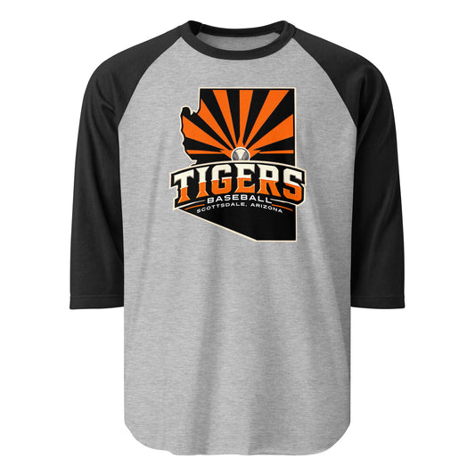 Tigers Baseball Adult 3/4 Sleeve Raglan Shirt