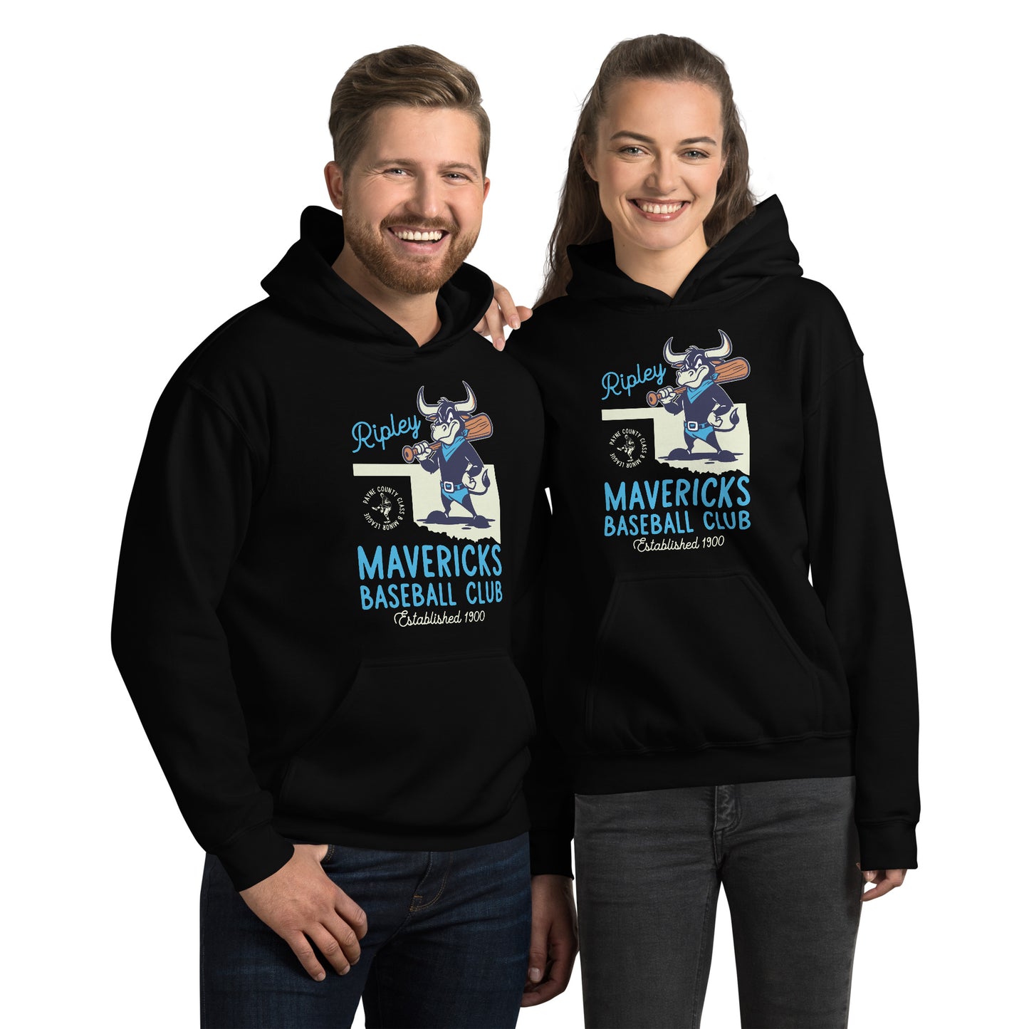 Ripley Mavericks Minor League Baseball Team-Basic Unisex Hoodie