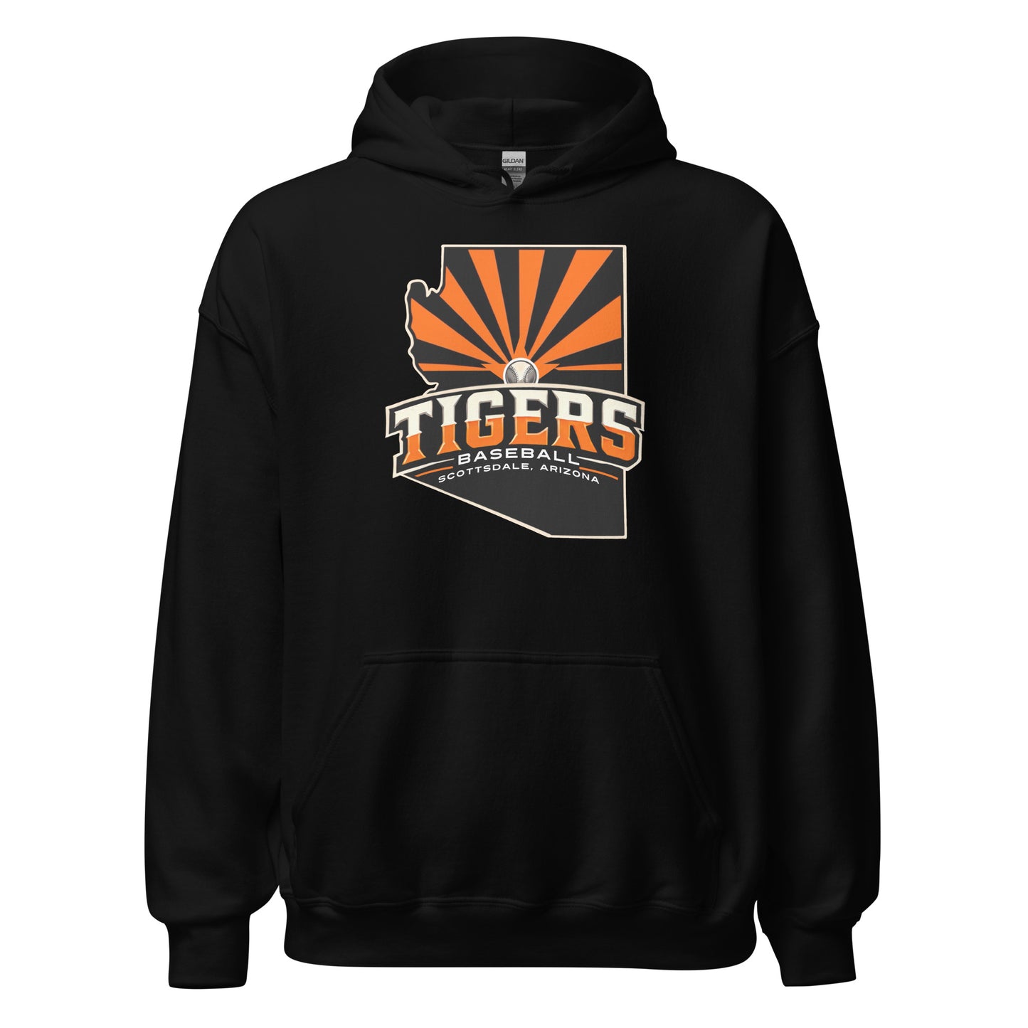 Scottsdale Arizona Tigers Baseball Adult Unisex Deluxe Hoodie