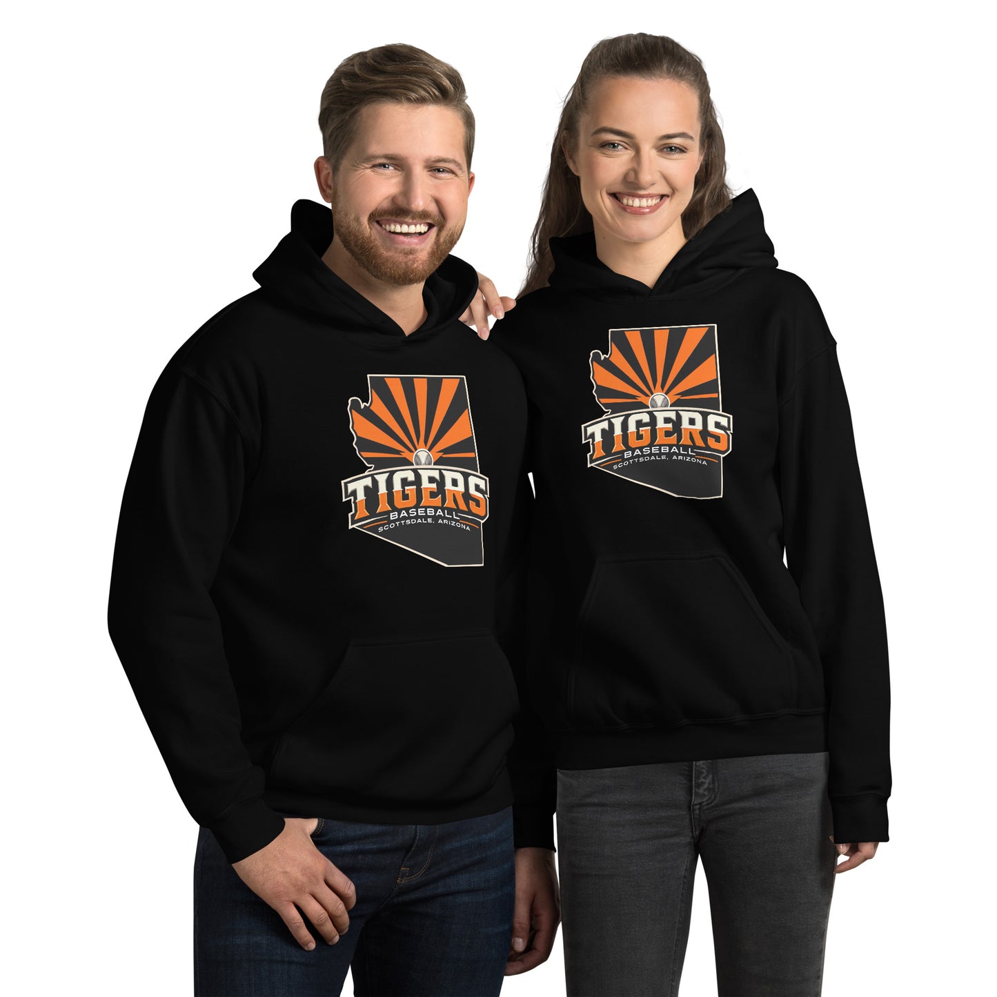 Scottsdale Arizona Tigers Baseball Adult Unisex Deluxe Hoodie