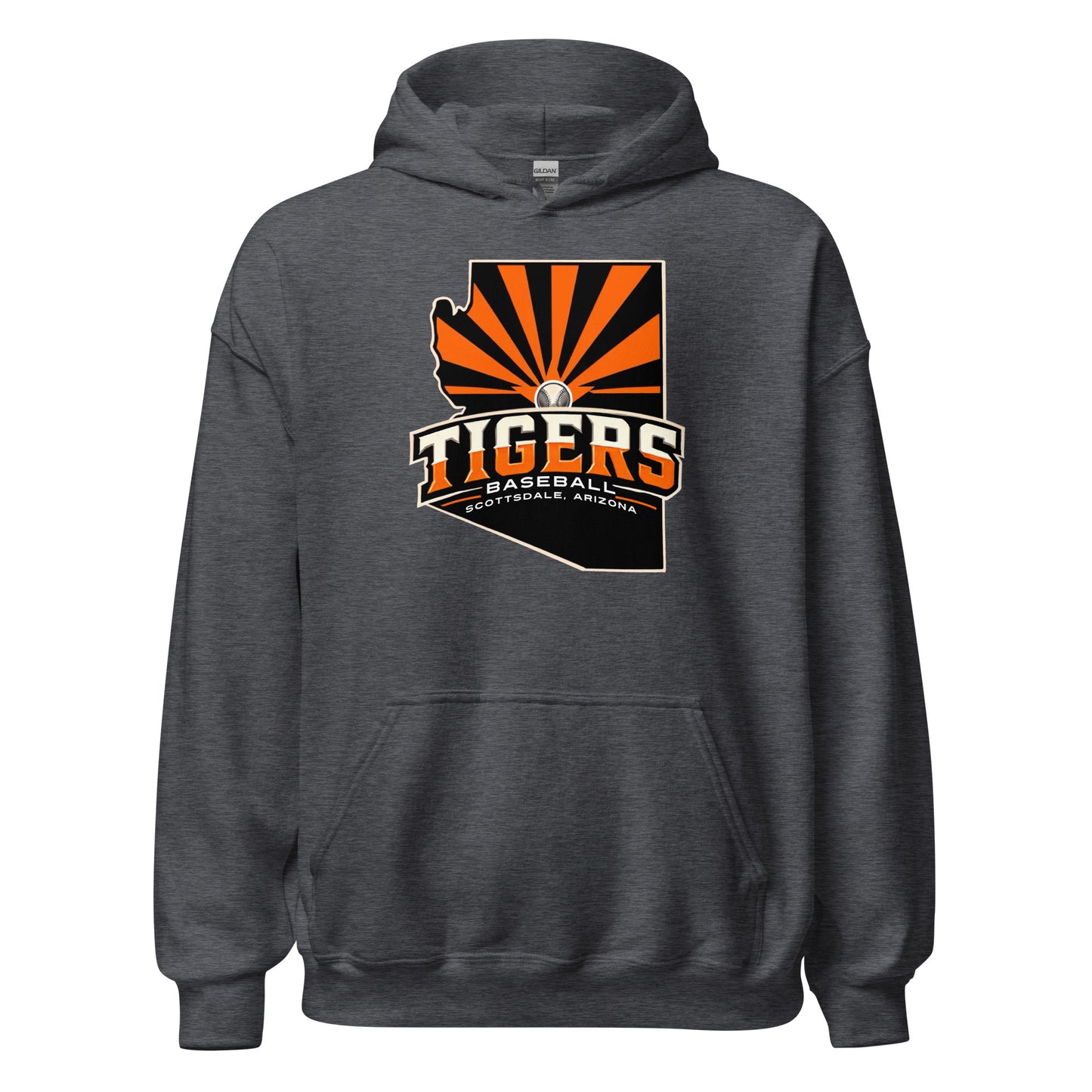 Scottsdale Arizona Tigers Baseball Adult Unisex Deluxe Hoodie