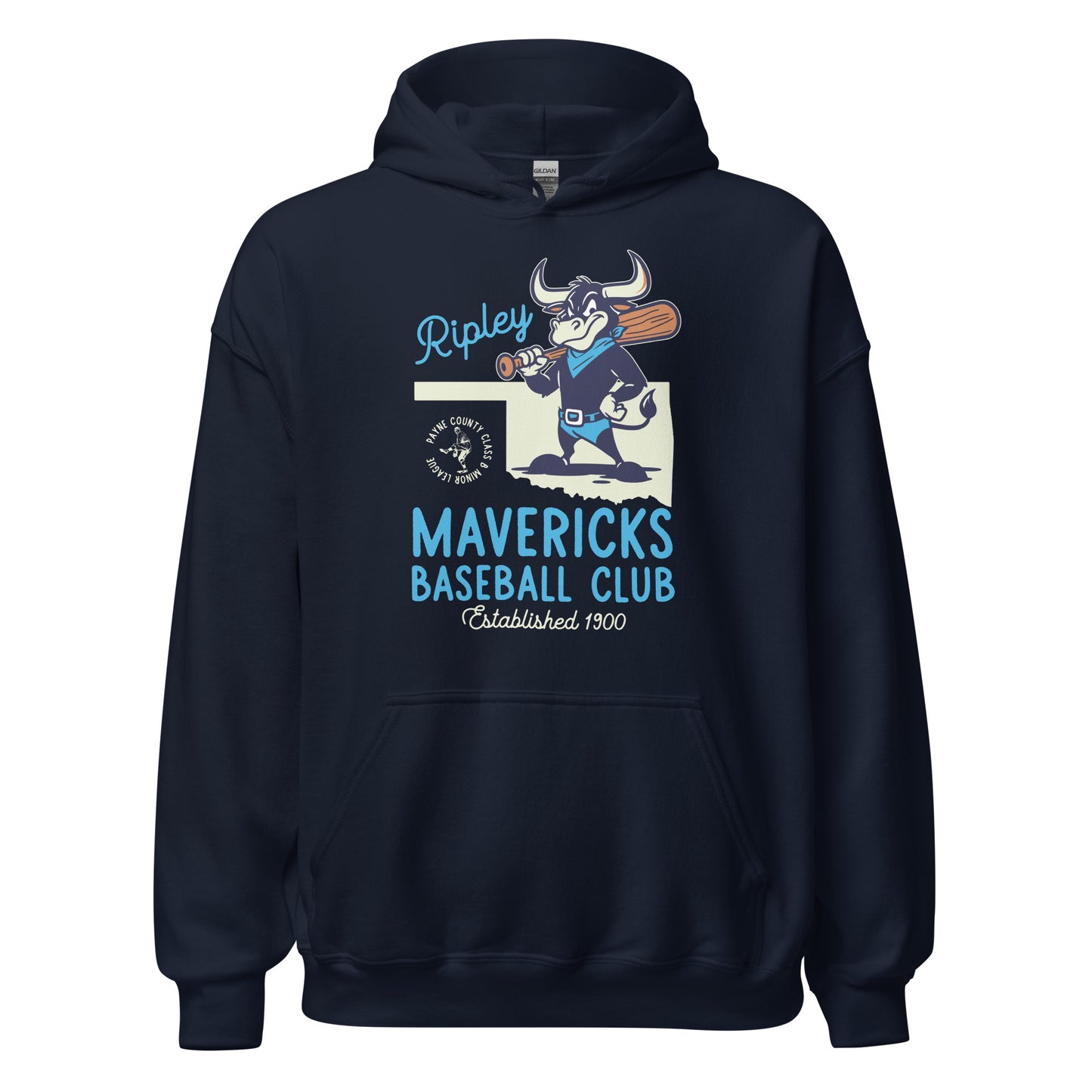 Ripley Mavericks Minor League Baseball Team-Basic Unisex Hoodie