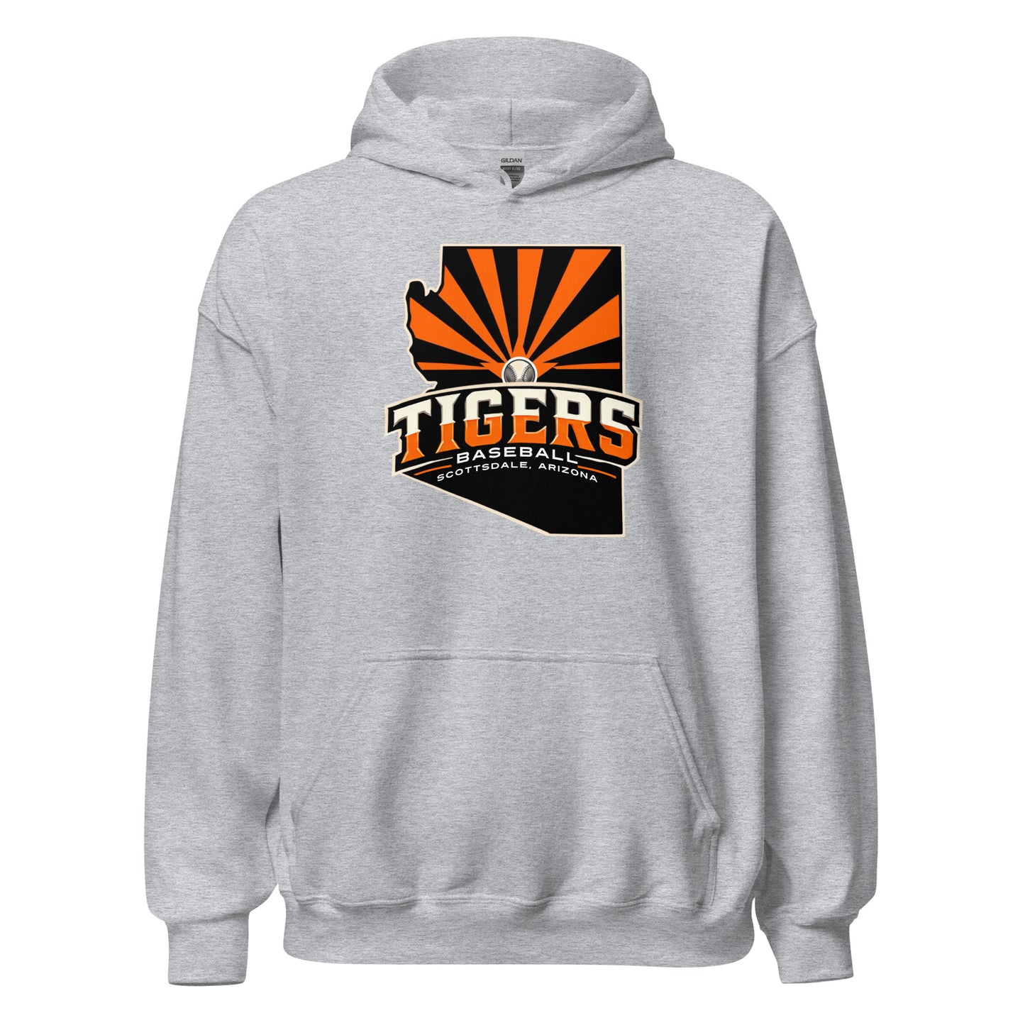 Scottsdale Arizona Tigers Baseball Adult Unisex Deluxe Hoodie