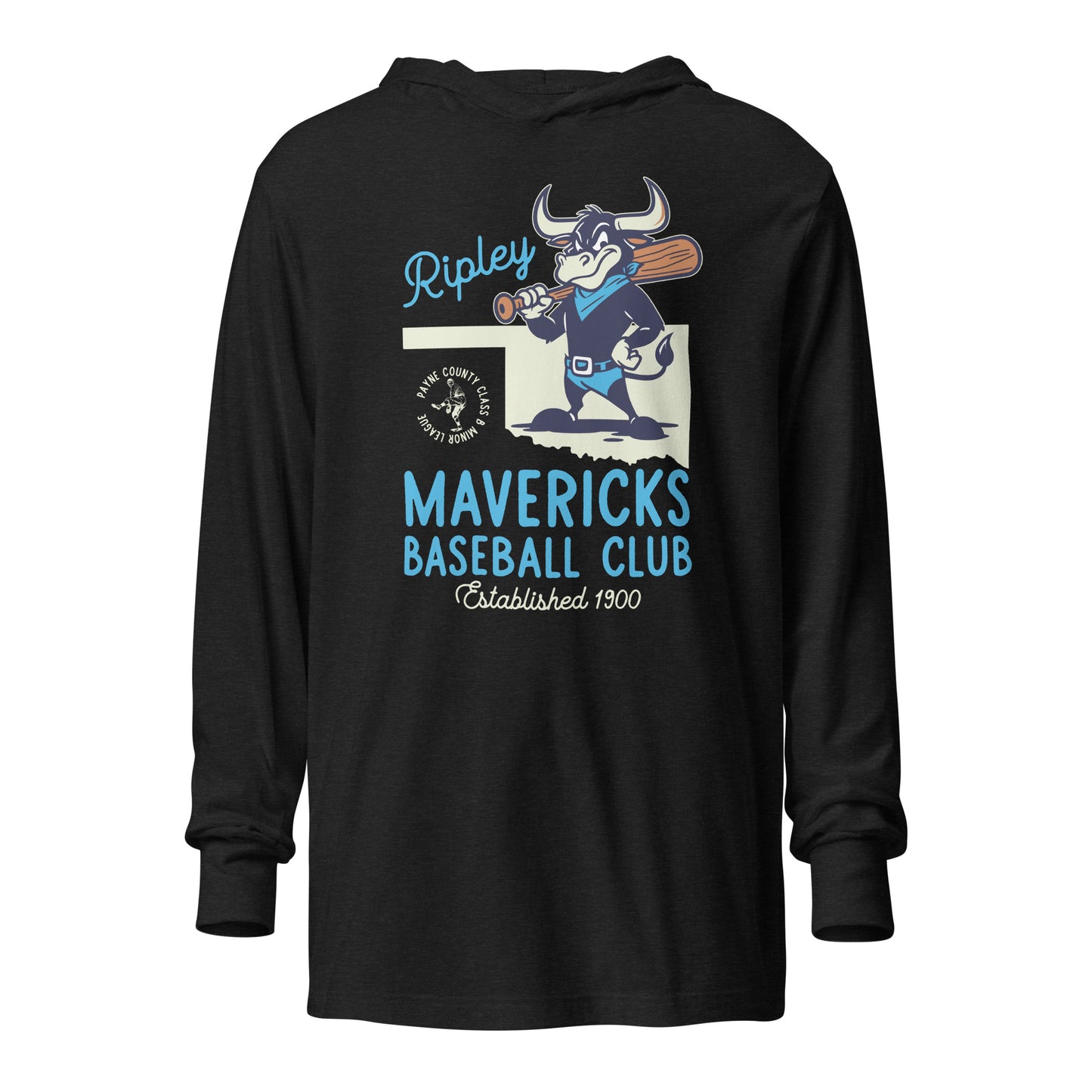 Ripley Mavericks Minor League Baseball Team-Unisex Hooded long-sleeve tee