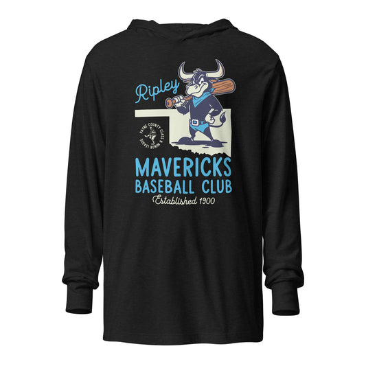 Ripley Mavericks Minor League Baseball Team-Unisex Hooded long-sleeve tee