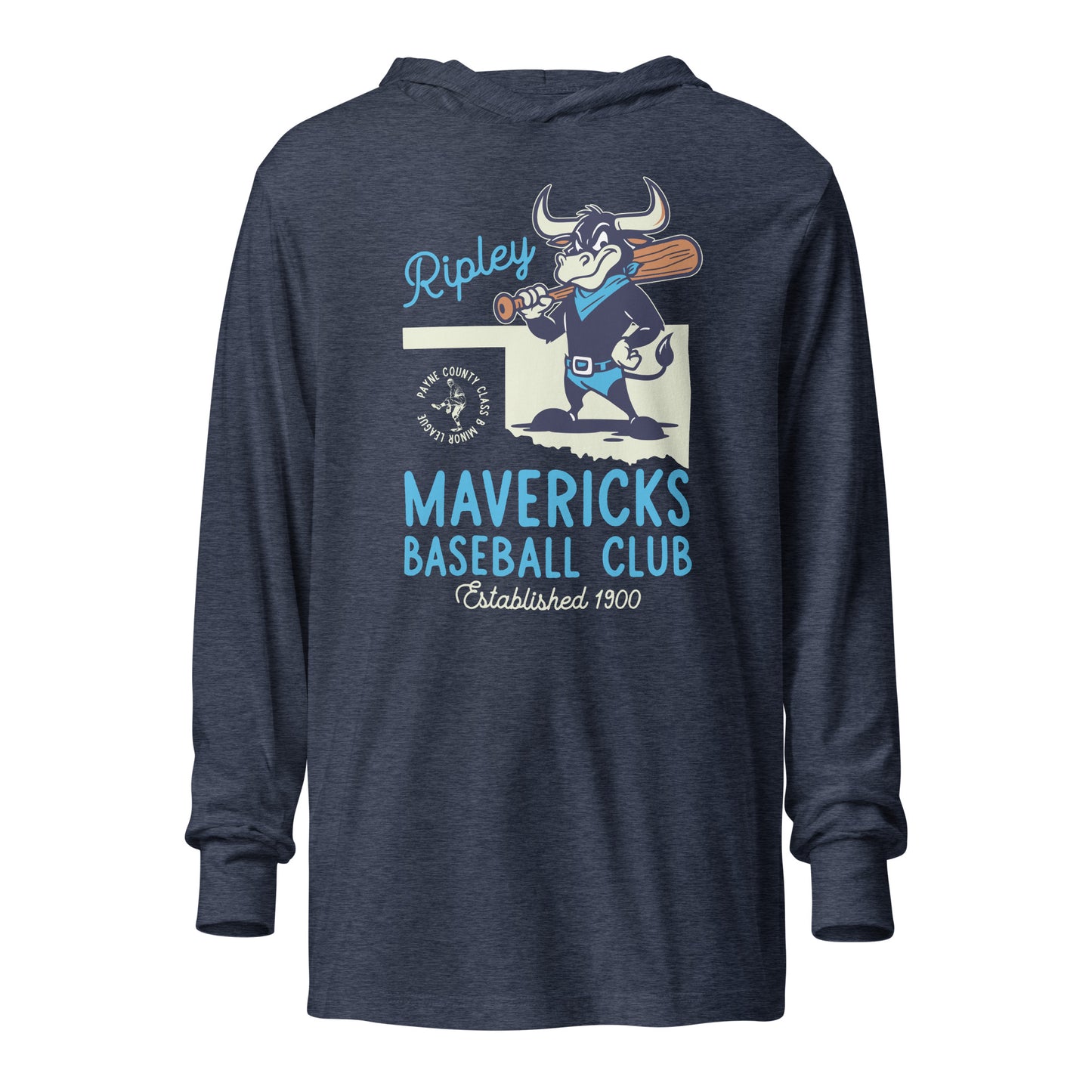 Ripley Mavericks Minor League Baseball Team-Unisex Hooded long-sleeve tee