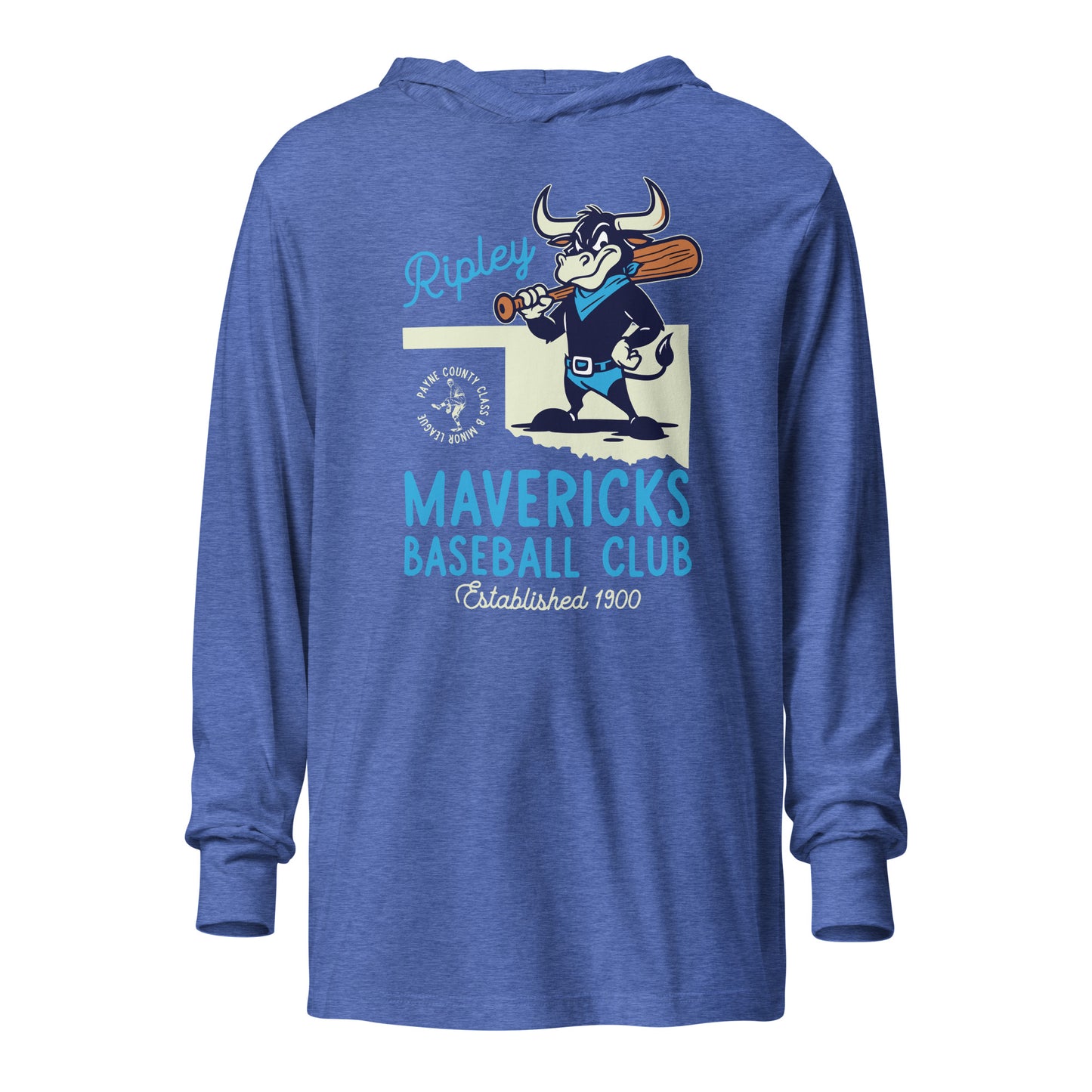 Ripley Mavericks Minor League Baseball Team-Unisex Hooded long-sleeve tee