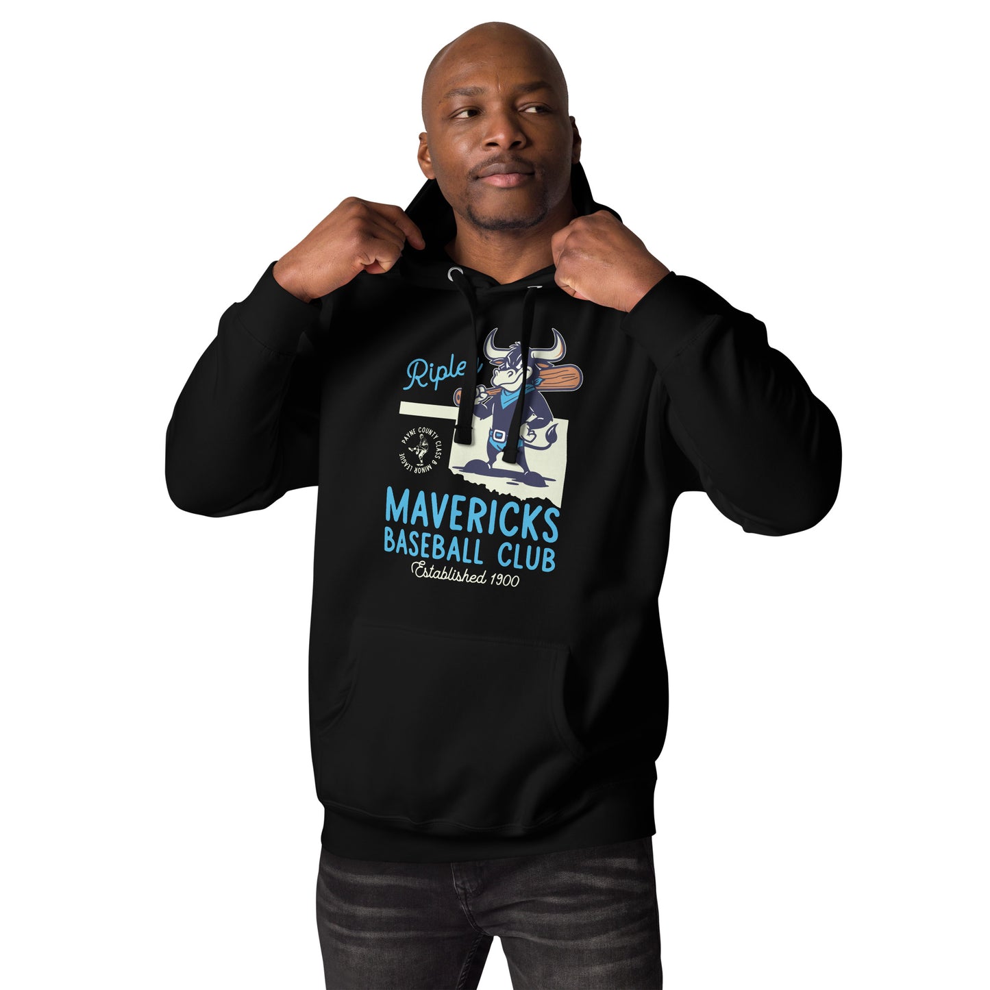 Ripley Mavericks Minor League Baseball Team-Luxury Unisex Hoodie