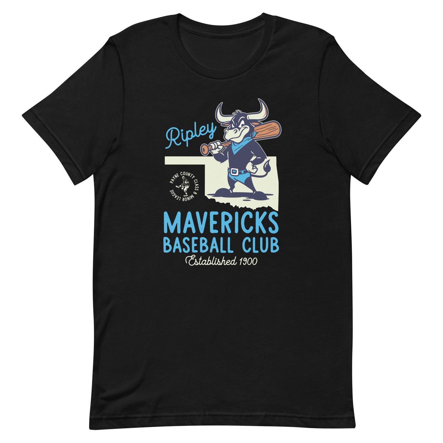 Ripley Mavericks Minor League Baseball Team-Luxury Unisex t-shirt