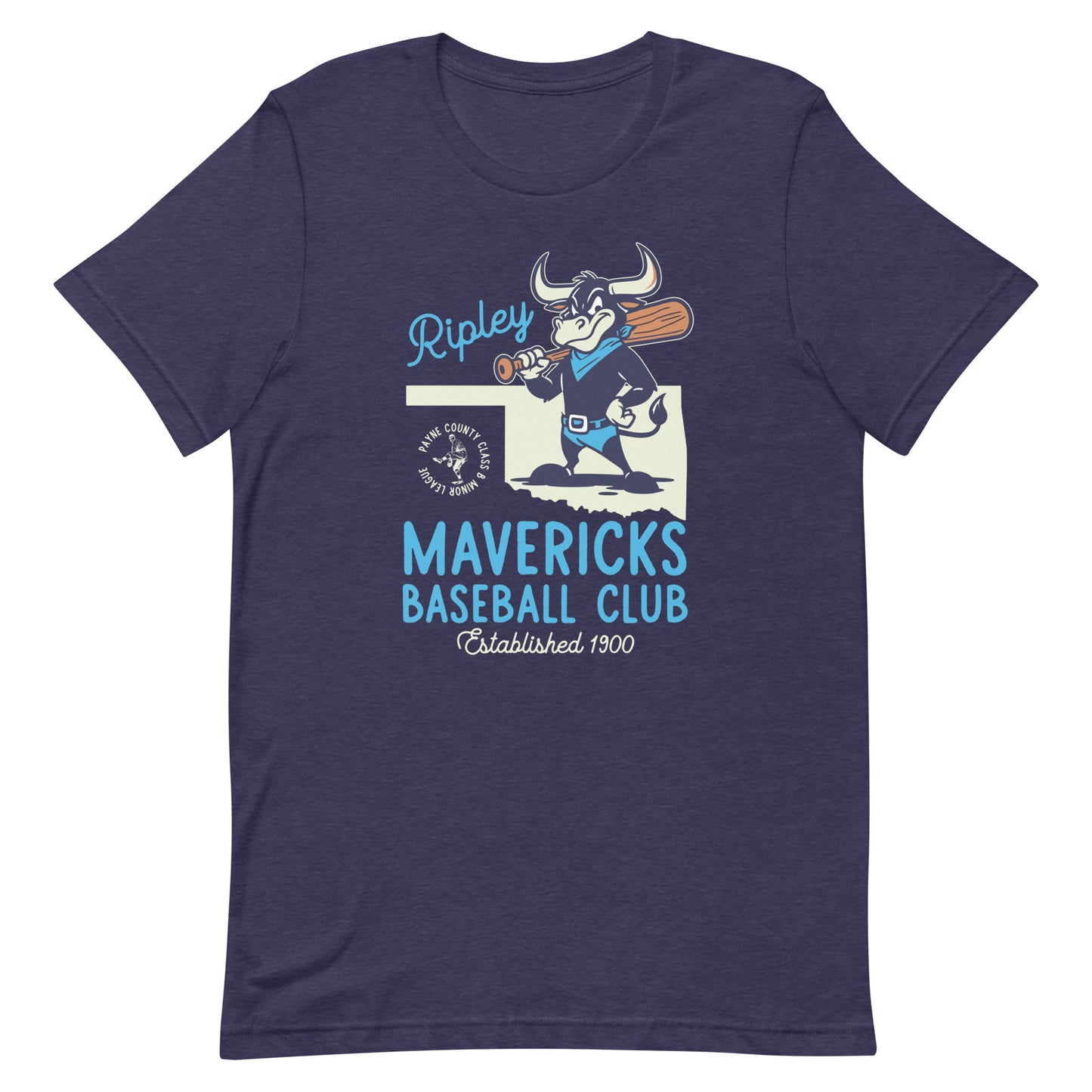 Ripley Mavericks Minor League Baseball Team-Luxury Unisex t-shirt