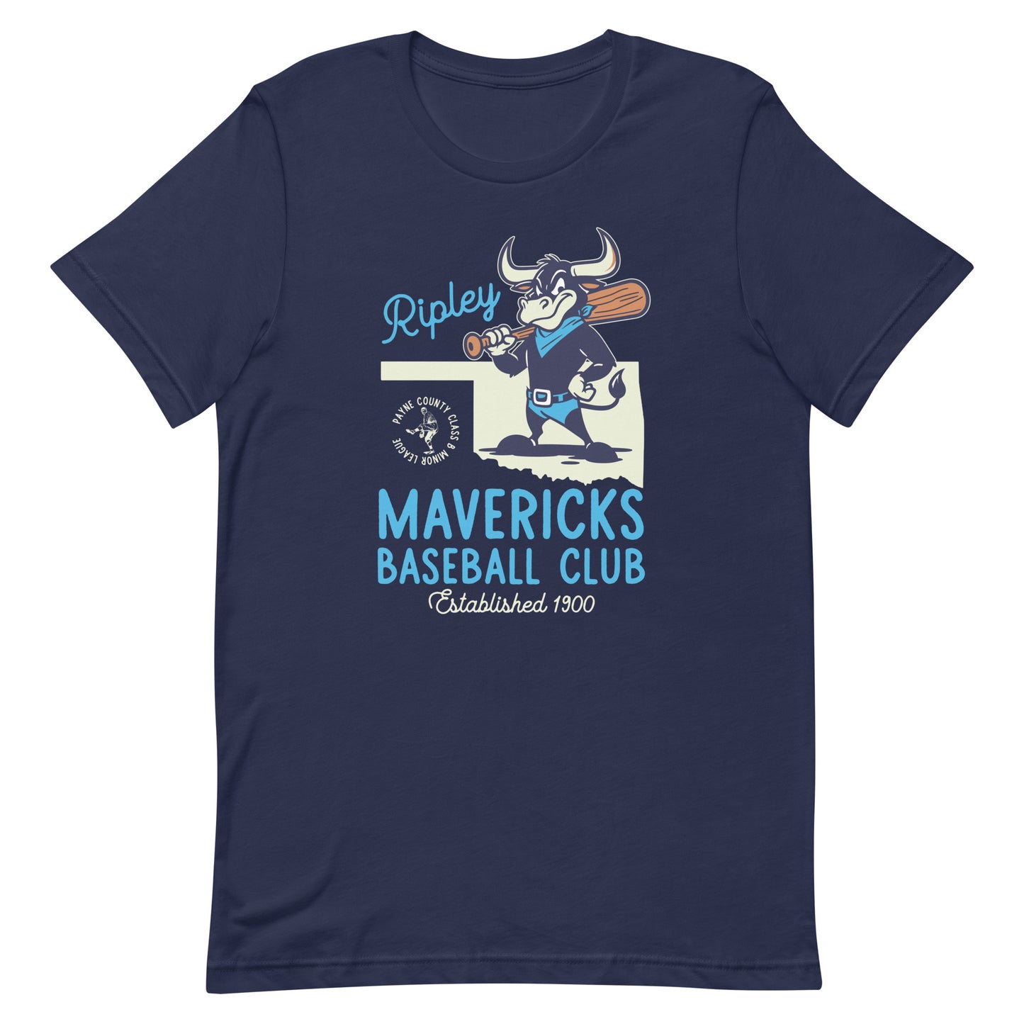 Ripley Mavericks Minor League Baseball Team-Luxury Unisex t-shirt