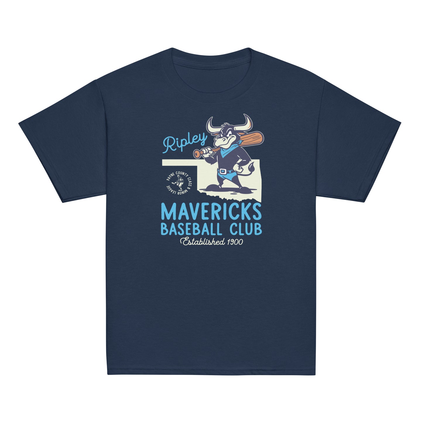 Ripley Mavericks Minor League Baseball Team- Basic Youth classic tee