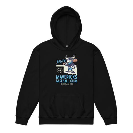 Ripley Mavericks Minor League Baseball Team- Basic Youth heavy blend hoodie