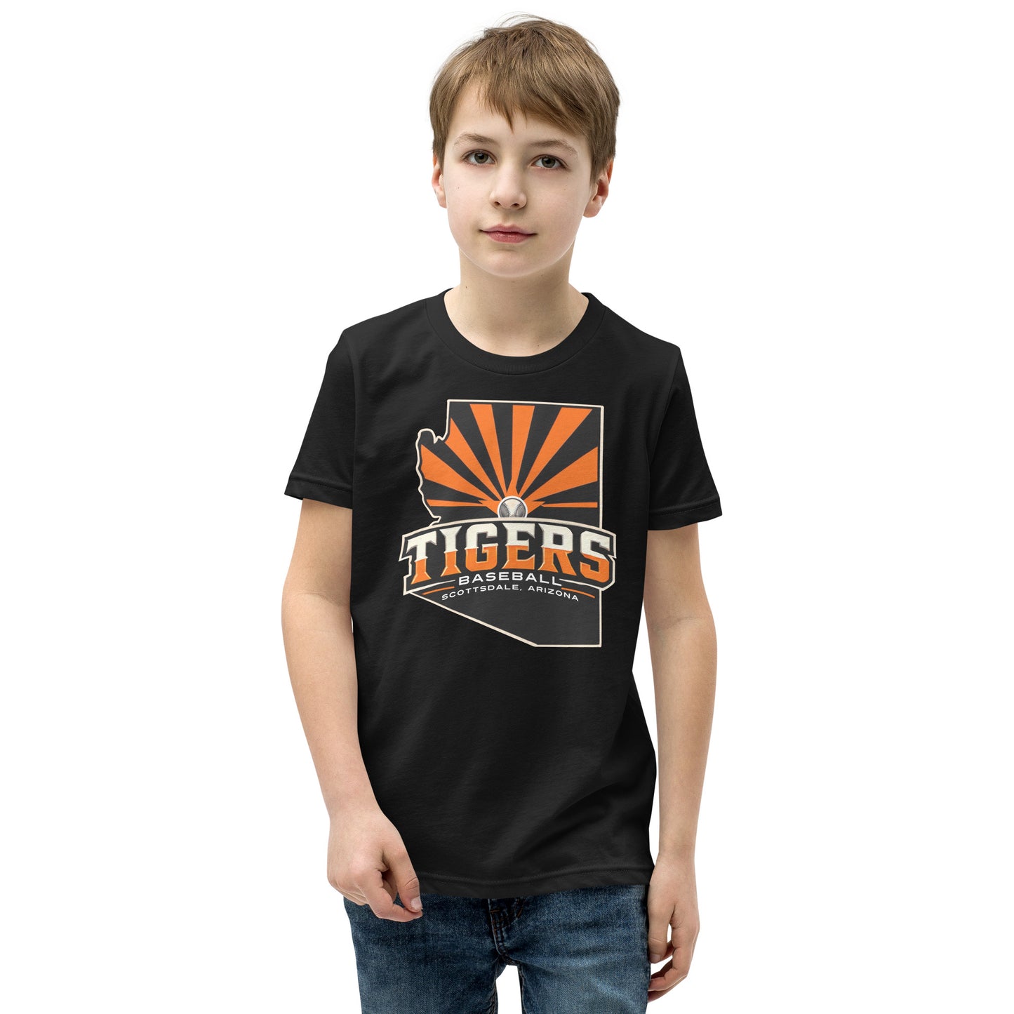 Scottsdale Arizona Tigers Baseball Bella Canvas Youth T-Shirt