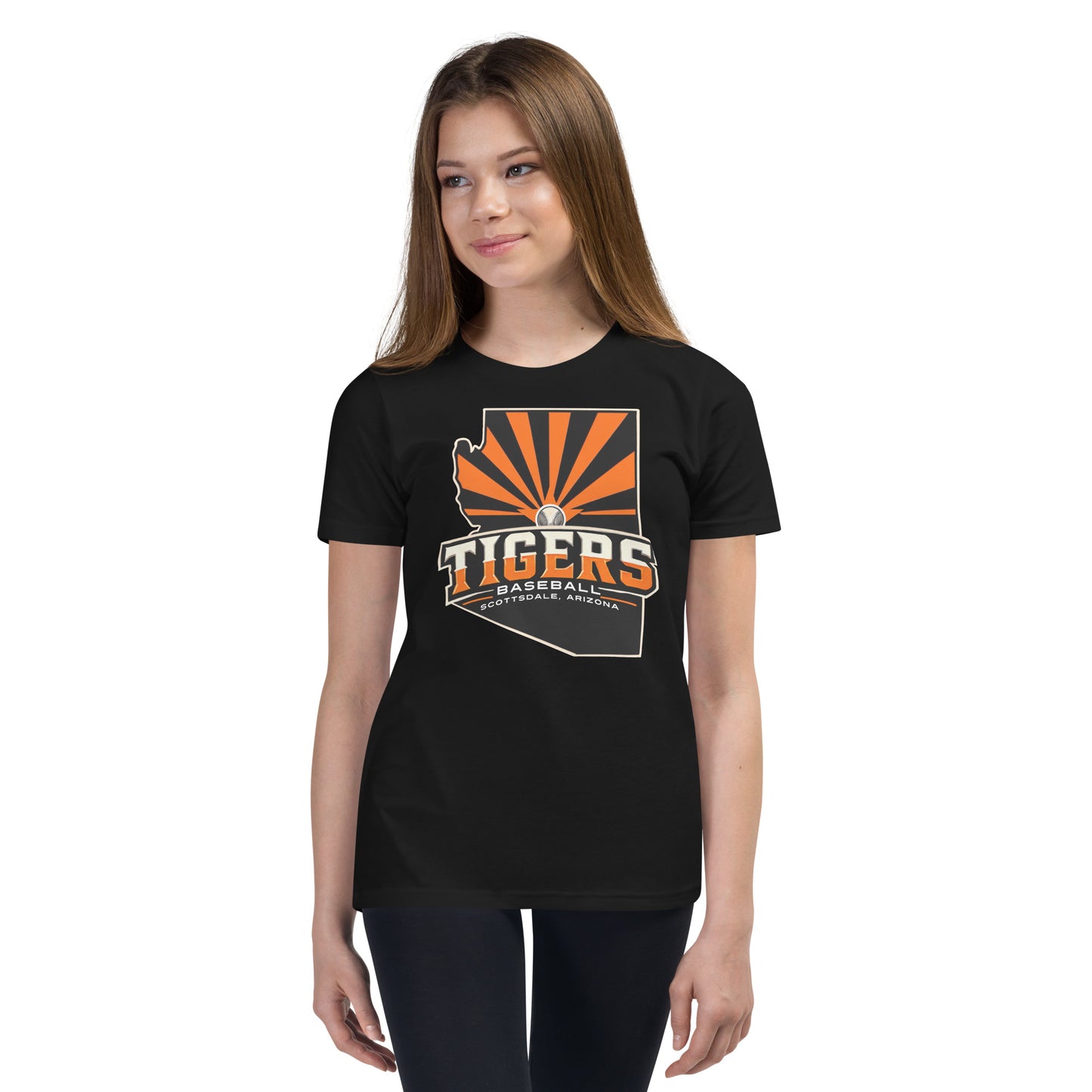 Scottsdale Arizona Tigers Baseball Bella Canvas Youth T-Shirt