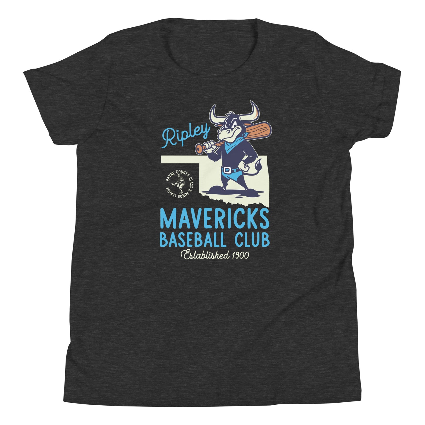 Ripley Mavericks Minor League Baseball Team- Luxury Youth Short Sleeve T-Shirt